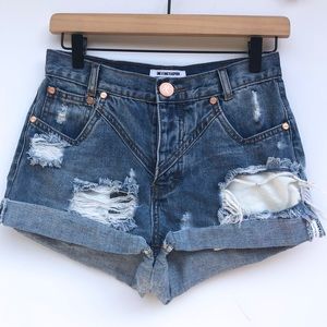 One x One Teaspoon Hawks Bandit Jean Shorts